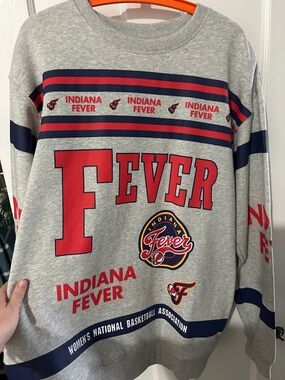 Indiana Fever Gray Crewneck Sweatshirt - Team Logo